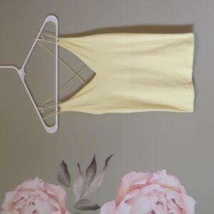 Yellow strappy tank